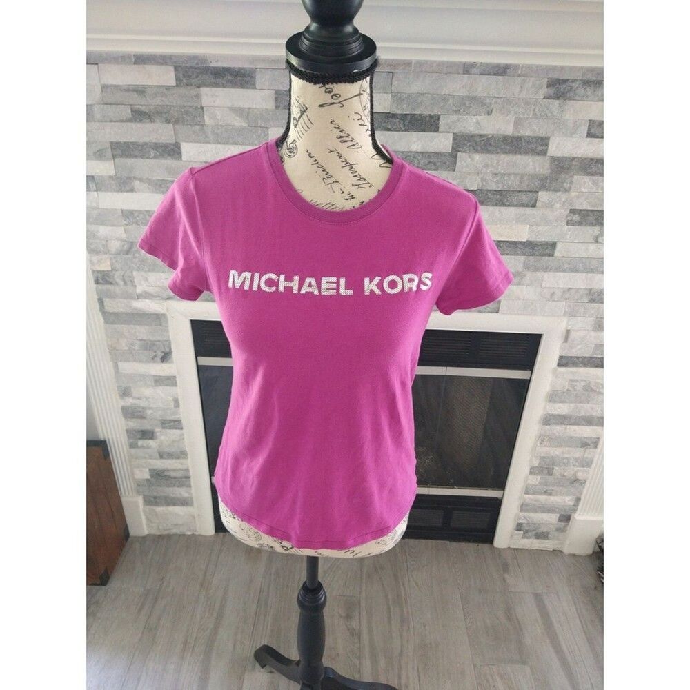 Michael kors Sequin logo top P2 Pink Classic Bling